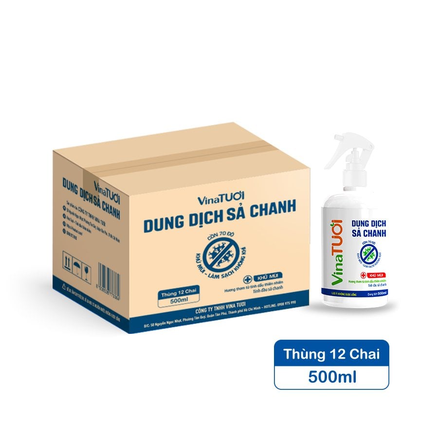 nguyên thùng dung dịch sả chanh 12 chai 500ml nguyên thùng dung dịch sả chanh 12 chai 500ml