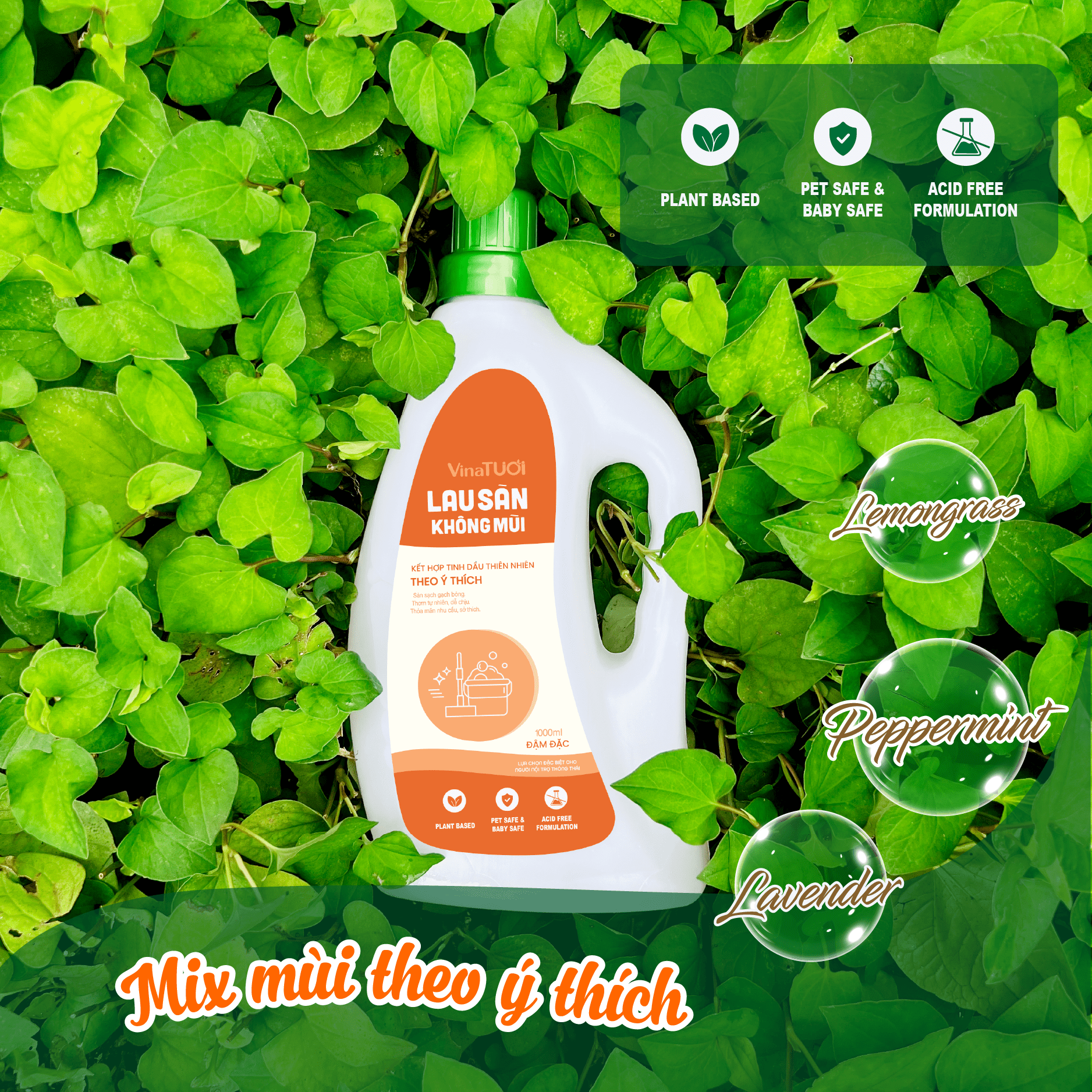 Can lau sàn-01 Nước lau sàn nhà hữu cơ tự nhiên không mùi