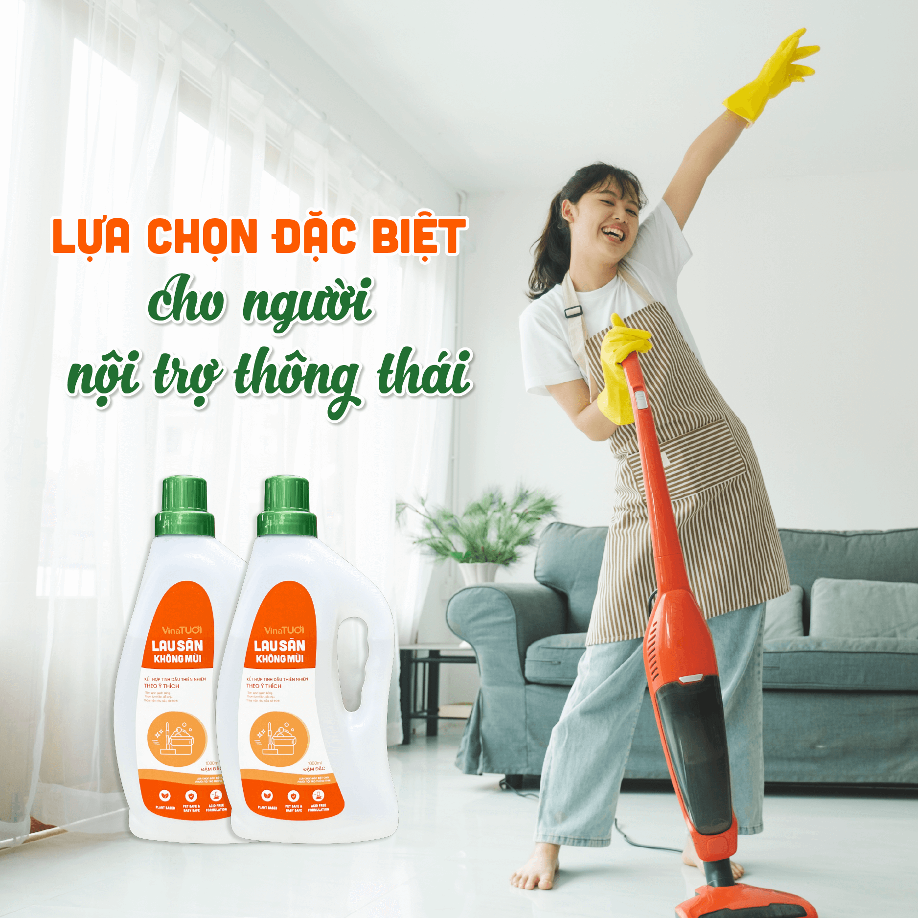 Can lau sàn-05 Nước lau sàn hữu cơ tự nhiên không mùi