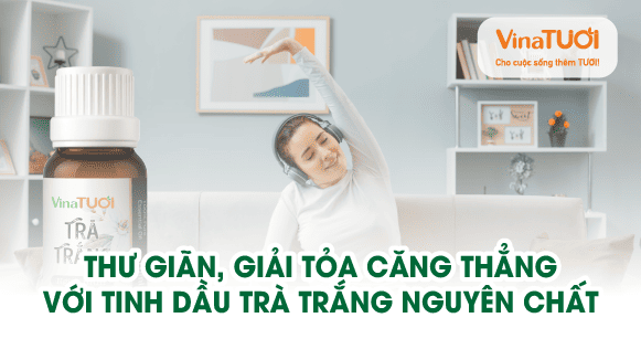 Thư giãn, giải tỏa căng thẳng với tinh dầu trà trắng nguyên chất