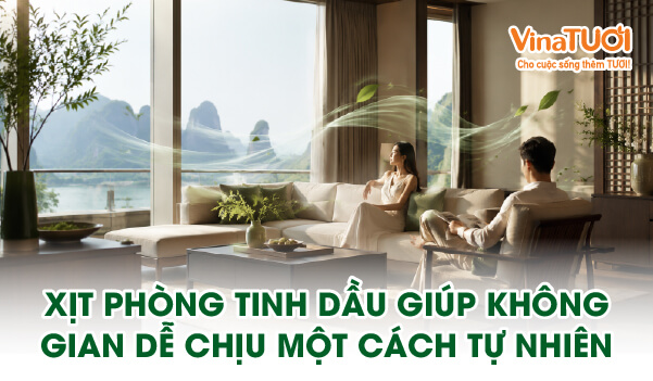 Xịt phòng tinh dầu giúp không gian trở nên dễ chịu và thư giãn tự nhiên
