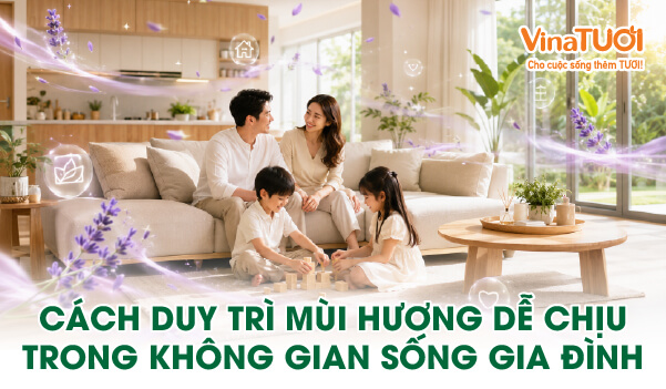 Cách duy trì mùi hương dễ chịu trong không gian sống gia đình suốt cả ngày